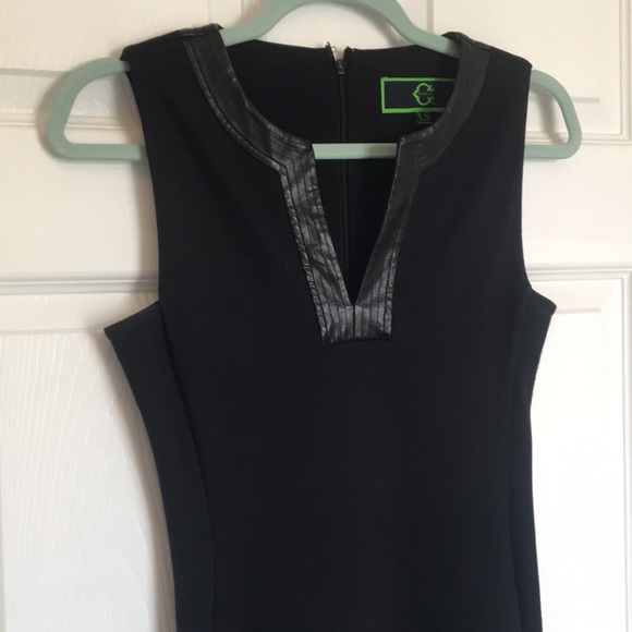 C Wonder Leather Trim Dress - Picture 2 of 8